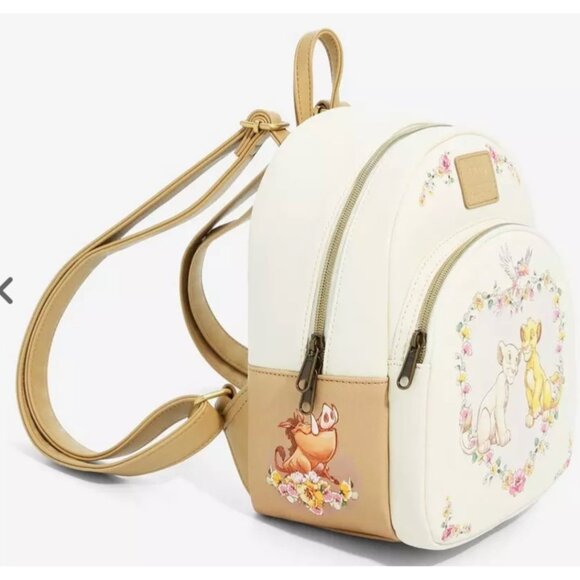 Loungefly Disney The Lion King Young Simba & Nala Heart Mini Backpack - Picture 14 of 15